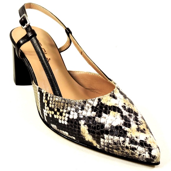 MOT-CLe 🇮🇹 WOMEN BLACK LEATHER SUMMER FASHION COMFORT SANDALS - Picture 3 of 8